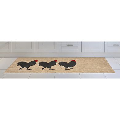 Liora Manne Front Porch Roosters Indoor Outdoor Rug