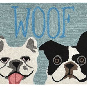 Trans Ocean Imports Liora Manne Front Porch ''Woof'' Indoor Outdoor Rug