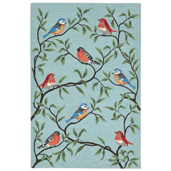 Liora Manne Ravella Birds on Branches Indoor Outdoor Rug