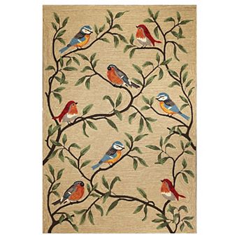 Liora Manne Ravella Birds on Branches Indoor Outdoor Rug