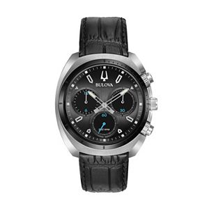Bulova Men's CURV Leather Chronograph Watch - 98A155