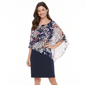 Women's Connected Apparel Print Popover Dress