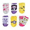 Girls 4-12 Despicable Me 6-pk. No-Show Socks
