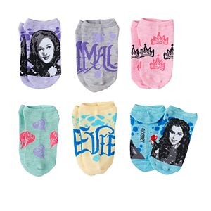 Disney's Descendants Evie & Mal Girls 4-12 6-pk. No-Show  Socks