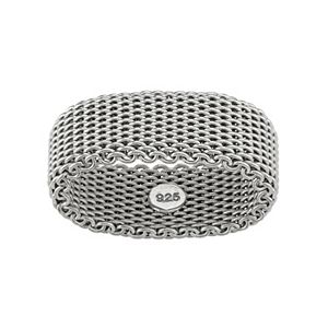 Journee Collection Sterling Silver Mesh Ring