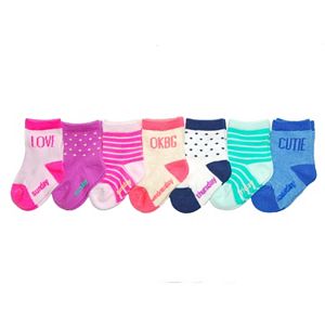 Girls 4-7 OshKosh B'gosh® 7-pk. Dotted Days of the Week Crew Socks