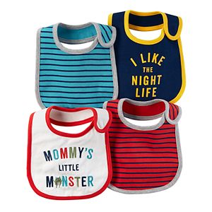 Baby Boy Carter's 4-pk. Striped & Graphic Bibs
