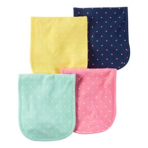 Baby Girl Carter's 4pk. Polka-Dot Burp Cloths