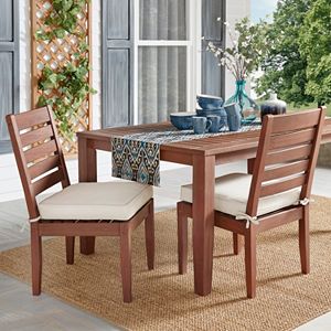 HomeVance Glen View Brown Patio Dining Chair 2-piece Set