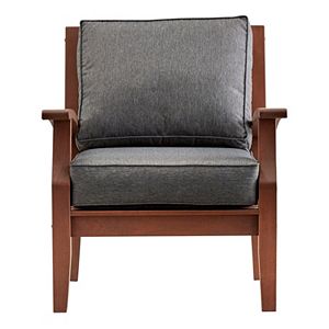 HomeVance Glen View Brown Patio Club Arm Chair