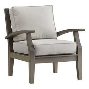 HomeVance Glen View Gray Patio Club Arm Chair