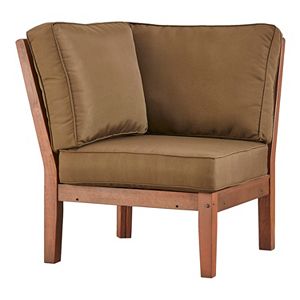 HomeVance Glen View Brown Patio Corner Chair