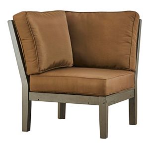 HomeVance Glen View Gray Patio Corner Chair