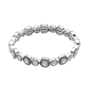 Napier Round Stone Stretch Tennis Bracelet