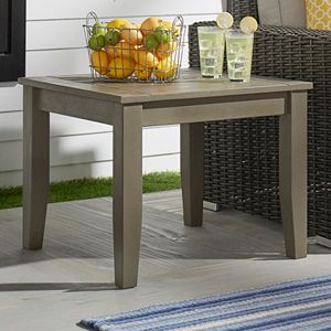 HomeVance Glen View Indoor \/ Outdoor Wood End Table