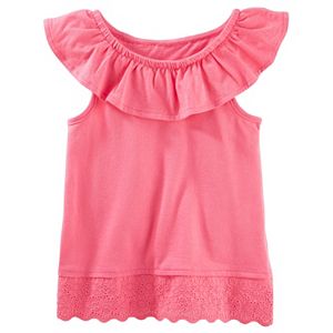 Toddler Girl OshKosh B'gosh庐 Ruffled Eyelet-Hem Tank Top