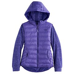 Girls Purple Puffer & Quilts Kids Coats & Jackets - Outerwear ...
