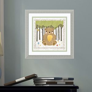 Amanti Art Woodland Hideaway Bear Framed Wall Art