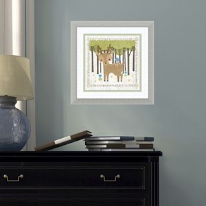 Amanti Art Woodland Hideaway Deer Framed Wall Art