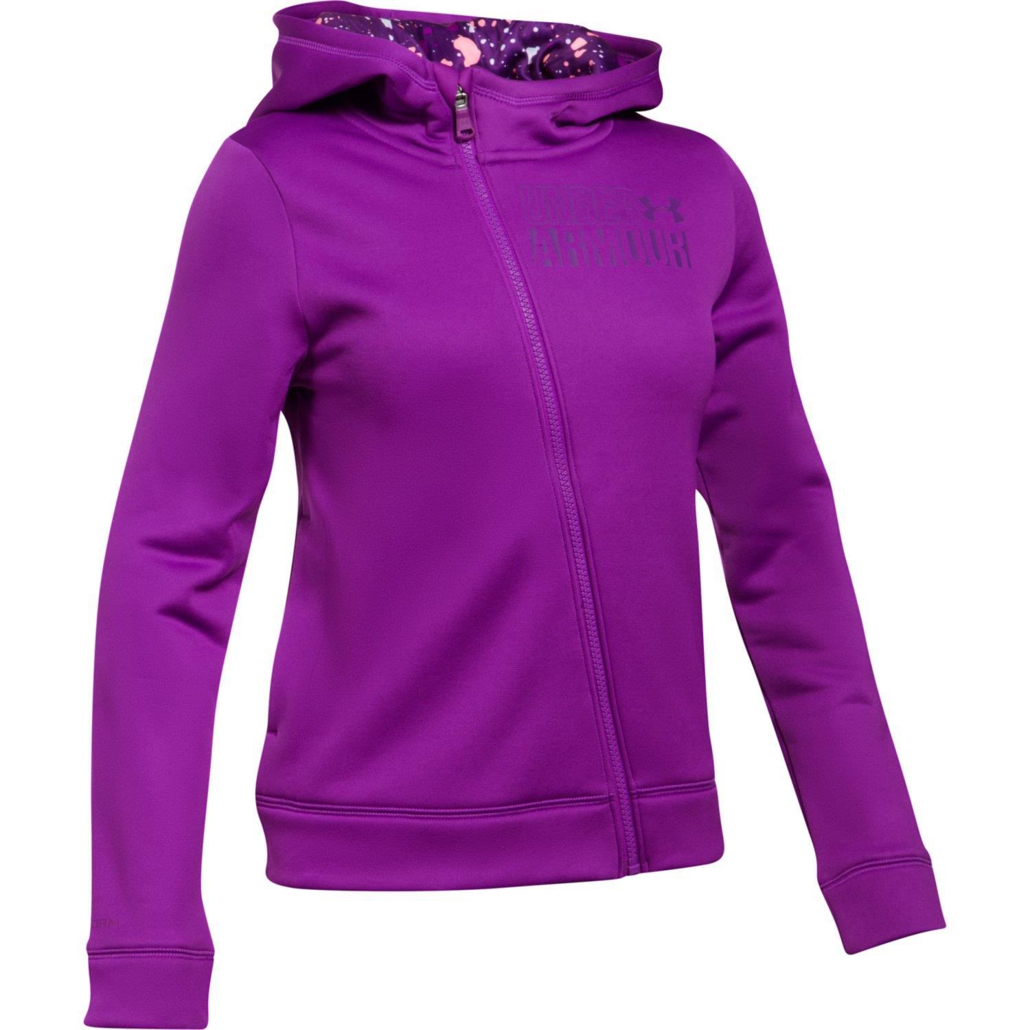 purple under armour zip up hoodie