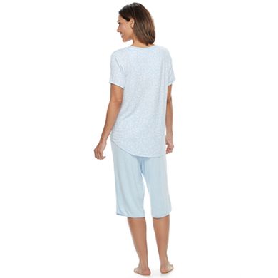 Women's Croft & Barrow® Pajamas: Butterknit V-Neck Sleep Tee & Capris PJ Set