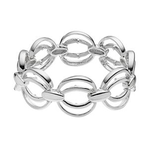 Napier Elliptical Circle Link Stretch Bracelet