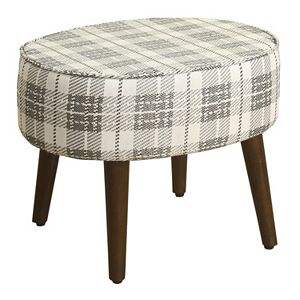 HomePop Mid Mod Oval Ottoman Stool