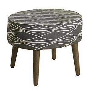 HomePop Mid Mod Oval Ottoman Stool