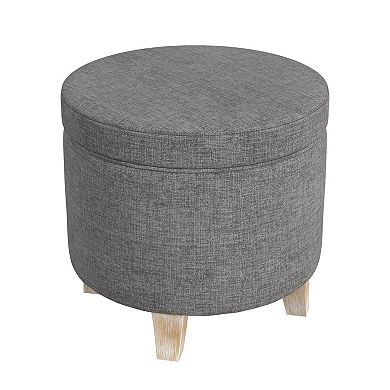 HomePop Cole Classics Round Storage Ottoman