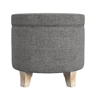 HomePop Cole Classics Round Storage Ottoman