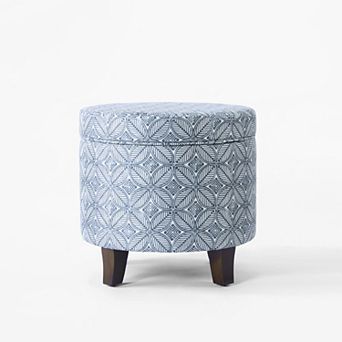 HomePop Cole Classics Round Storage Ottoman