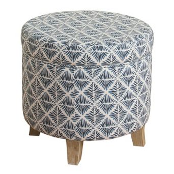 HomePop Cole Classics Round Storage Ottoman
