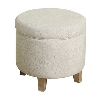 HomePop Cole Classics Round Storage Ottoman