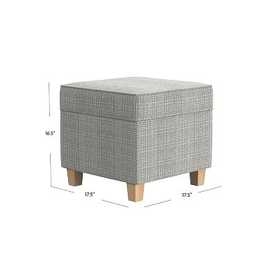 HomePop Cole Classics Square Storage Ottoman