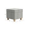 HomePop Cole Classics Square Storage Ottoman