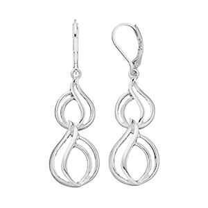 Napier Openwork Nickel Free Double Teardrop Earrings