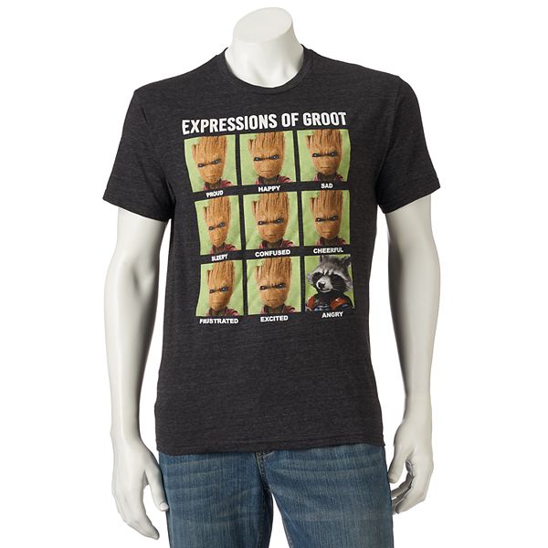 Men's of the Galaxy Expressions of Groot Tee