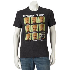 Men's Marvel Guardians of the Galaxy Expressions of Groot Tee