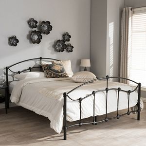 Baxton Studio Eileen Bronze Finish Metal Platform Bed