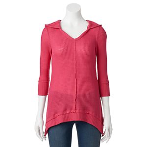 Women's French Laundry Hooded Shark-Bite Hem Tunic