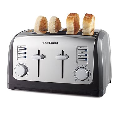 Black and Decker Classic Chrome 4-Slice Toaster