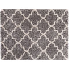 Concord Global Ocean Marrakech Silver Shag Rug 3' 3 x 4' 7