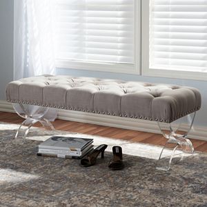Baxton Studio Cameron Modern Tufted Bench