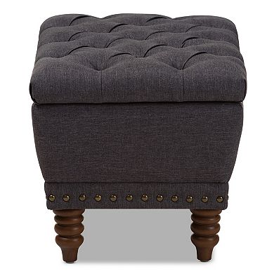 Baxton Studio Annabelle Storage Ottoman