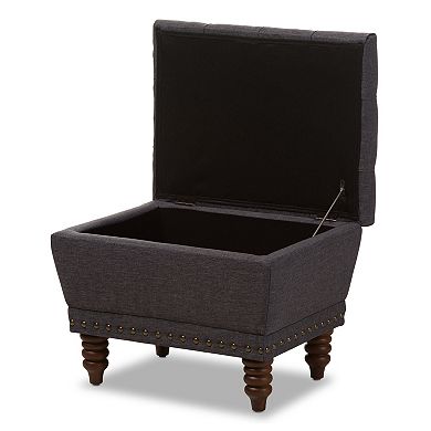 Baxton Studio Annabelle Storage Ottoman