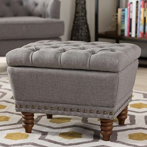 Baxton Studio Annabelle Storage Ottoman