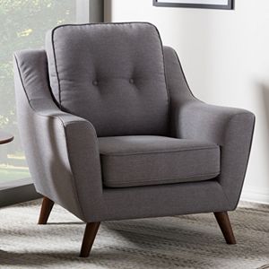Baxton Studio Deena Mid-Century Modern Arm Chair