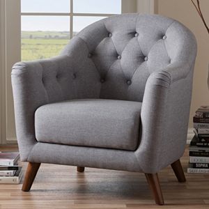 Baxton Studio Lotus Mid-Century Modern Arm Chair
