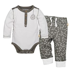 Baby Boy Burt's Bees Baby Organic Henley Bodysuit & Pants Set