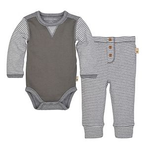 Baby Boy Burt's Bees Baby Organic Striped Bodysuit & Pants Set